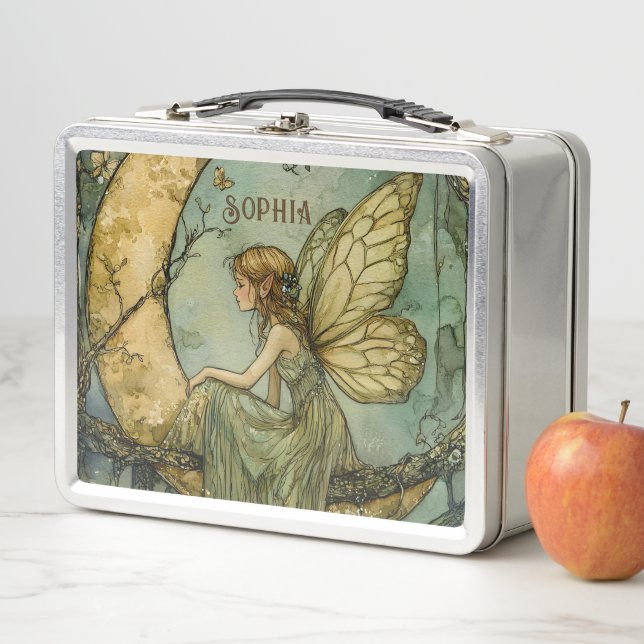 Lunch Box Personalized Enchanted Forest Moon Fairy (En situation)