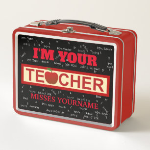 Lunch Box Personnalisé Je suis votre enseignant Métal Lunchb
