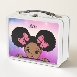 Lunch Box Personnalisée Puff Hair fille bébé
