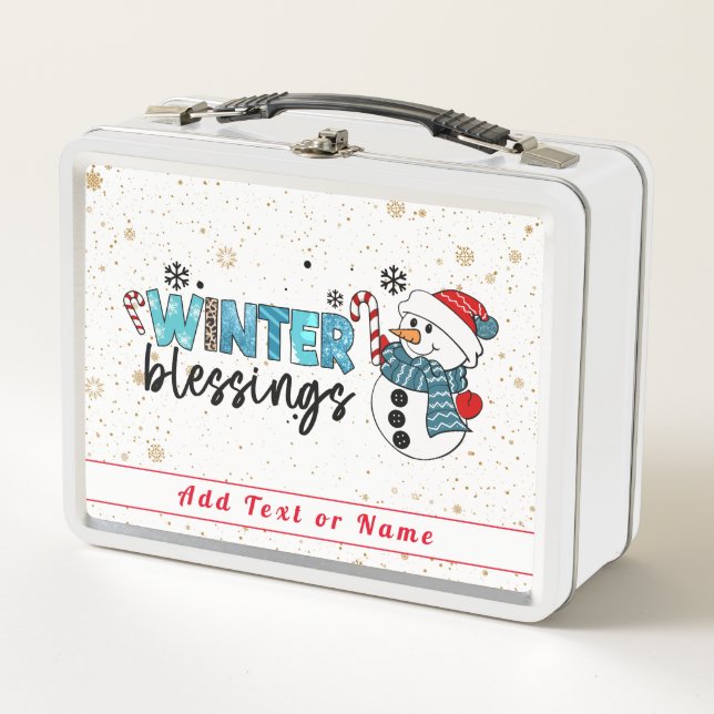 Lunch Box Personnaliser des Bénédictions d'hiver (Devant)