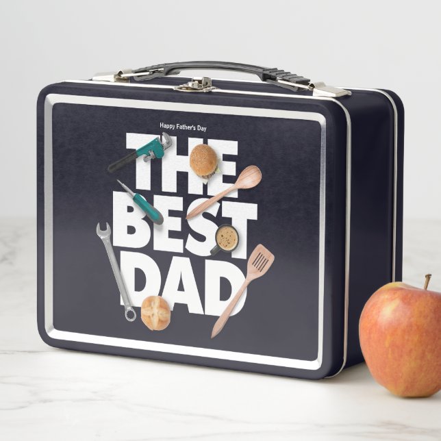 Lunch Box Personnaliser la Fête des pères heureuse | Le meil (En situation)