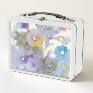 Lunch Box Pétales en pastel pourpres du jardin   de bijou