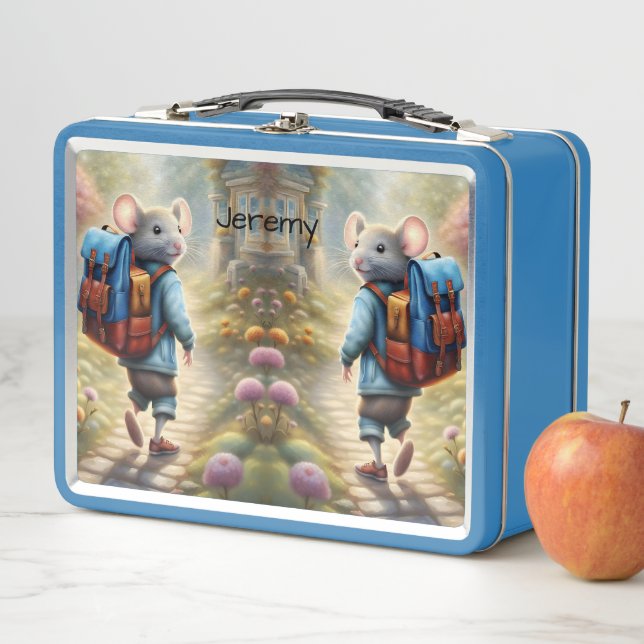 Lunch Box Petit souris sur le chemin de l'école, coutume (En situation)