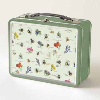 Lunch Box PetitArt | British Bee et Fleur sauvage | Vert 