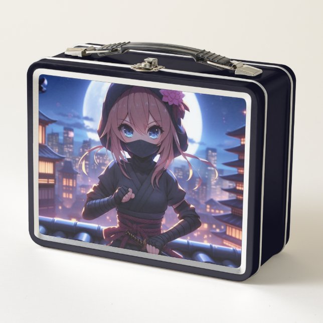Lunch Box Petite fille guerrière ninja (Devant)