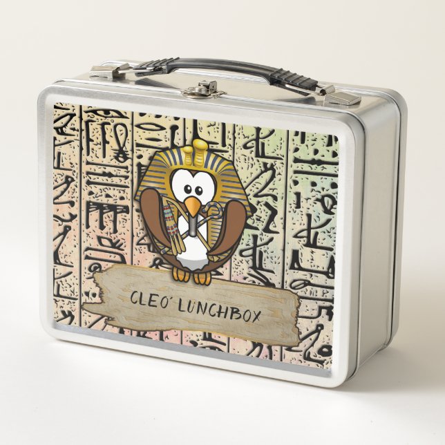 Lunch Box Pharaowl - poubelle métallique (Devant)