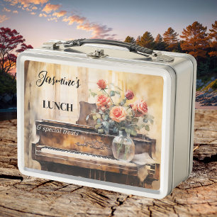 Lunch Box Piano romantique Musique Rose