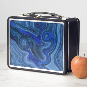Lunch Box Pierre de Malachite Bleue Minéral Géologie Gemme