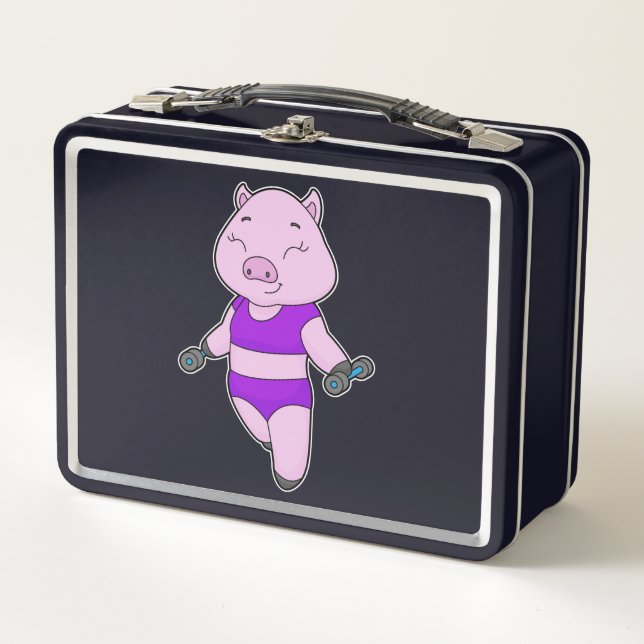 Lunch Box Pig Fitness Dumbbell (Devant)