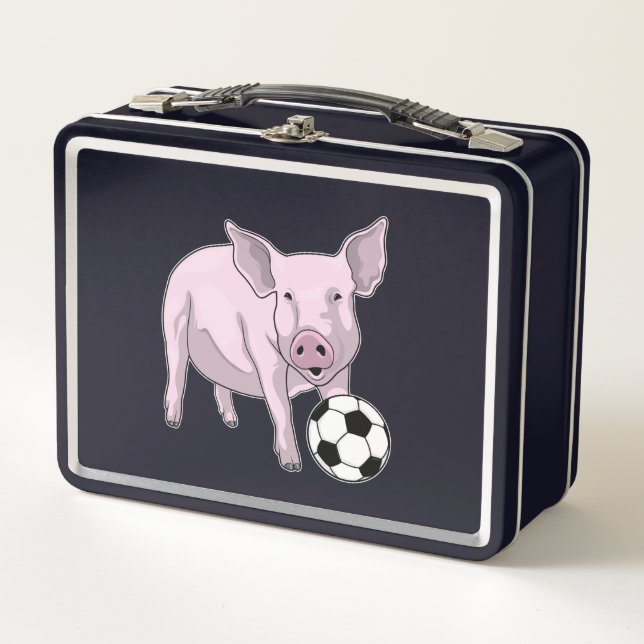 Lunch Box Pig Soccer joueur Soccer (Devant)