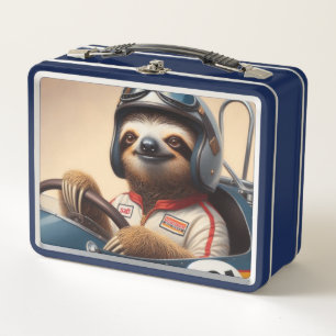 Lunch Box Pilote Sloth Racecar