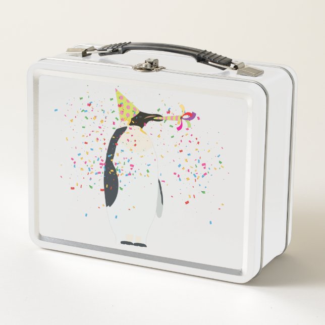 Lunch Box Pingouin - Animaux ayant une fête (Devant)