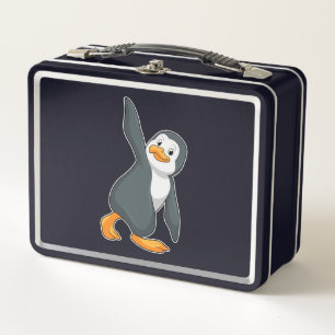 Lunch Box Pingouin au Yoga Exercice d'étirement