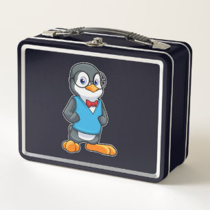 Lunch Box Pingouin Nerd avec lunettes