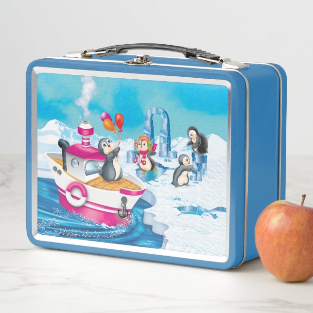 Lunch Box pingouins en Antarctique (En situation)