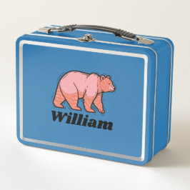 Lunch Box Pink Bear Pop Art