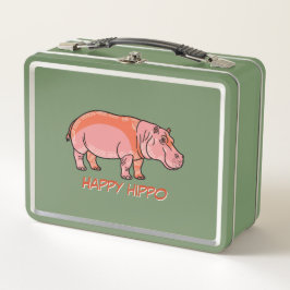 Lunch Box Pink Hippo