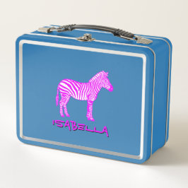 Lunch Box Pink Zebra Kids 