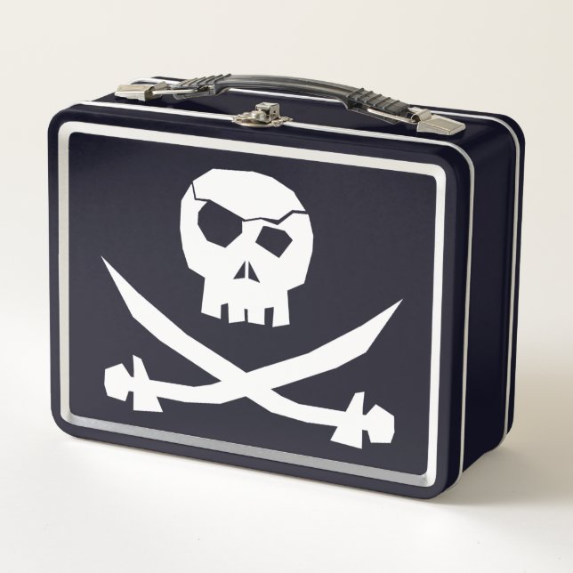 Lunch Box +{{ Pirate Skull & Crossbones }}+ (Devant)