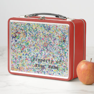 Lunch Box Plaque de peinture multicolore