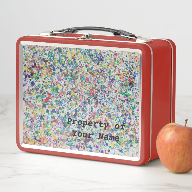 Lunch Box Plaque de peinture multicolore (En situation)