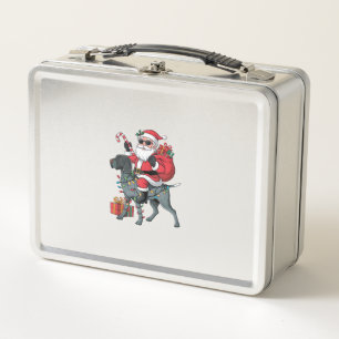 Lunch Box Pointeur Amoureux des chiens drôle Père Noël équit