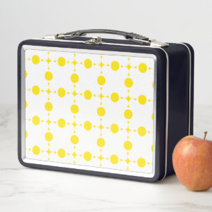 Lunch Box Pois Jaunes, Motif Polka Dot, Points, Pots