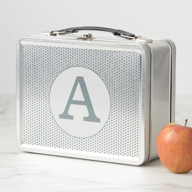Lunch Box Pois verts rétro (En situation)