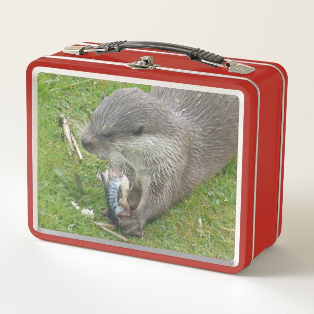 Lunch Box Poisson Mangé Européen Otter Boîte à lunch (Devant)
