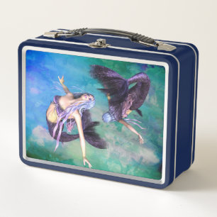 Lunch Box Poissons - Deux sirènes nageant en boucle