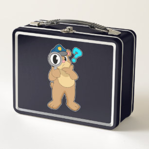 Lunch Box Police de l'ours Verre de nivellement