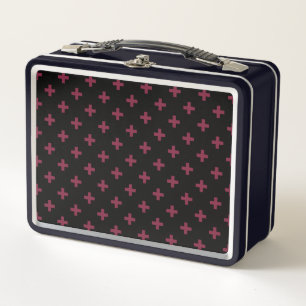Lunch Box Polka de mûre croise sur le noir