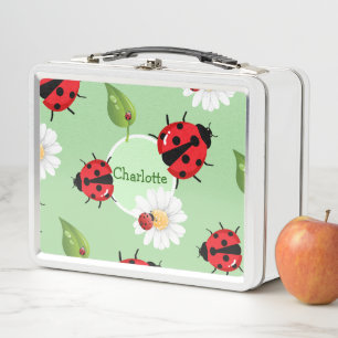 Lunch Box Polka rouge mignon point Ladybug Fleur de margueri