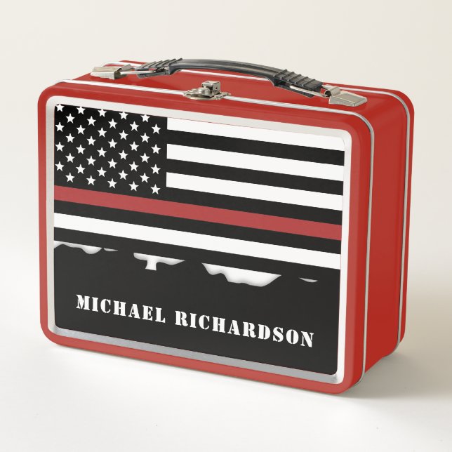 Lunch Box Pompier personnalisé Mince Secourt incendie de lig (Devant)