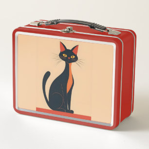 Lunch Box Pop Art Black Cat Kid ou Adulte