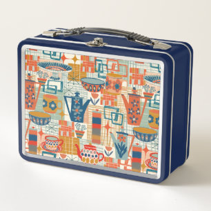 Lunch Box Poterie peinte à la main rétro