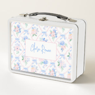 Lunch Box Preppy Poireaux fleuris personnalisés