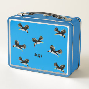 Lunch Box Puffin Oiseaux Volant Amusant Personnalisé
