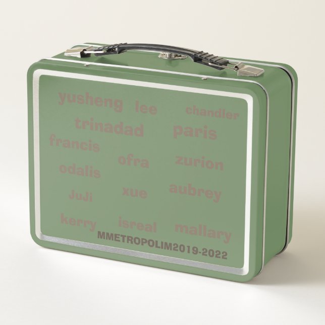 LUNCH BOX QUEL EST LE NOM ? / COULEUR INOXYDABLE VERT (Dos)