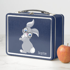 Lunch Box Rabbit et lunettes de mignonne personnalisés