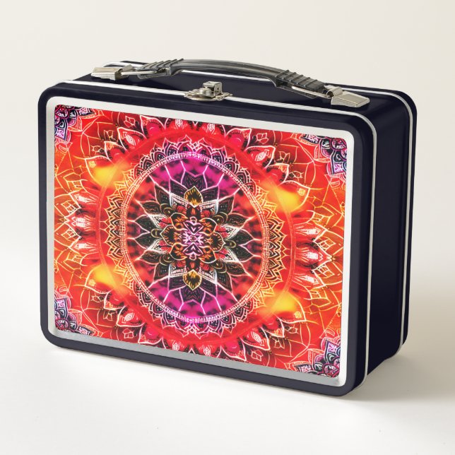 Lunch Box Red MANDALA (Devant)