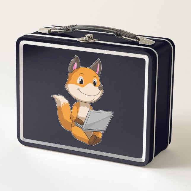 Lunch Box Renard avec ordinateur portable (Devant)