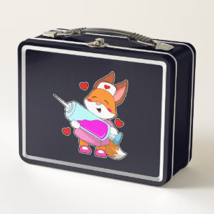 Lunch Box Renard comme infirmière avec seringue