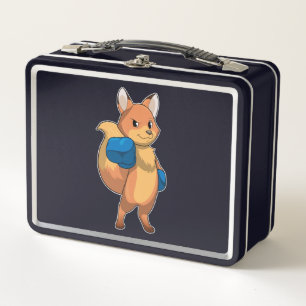 Lunch Box Renard en boîte avec gants de boxe