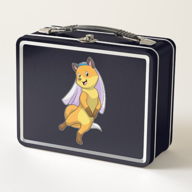 Lunch Box Renard marié avec voile (Devant)