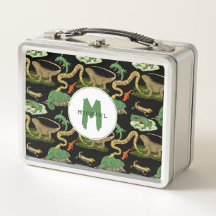 Lunch Box Reptile, lézards et amphibiens Monogramme pour enf
