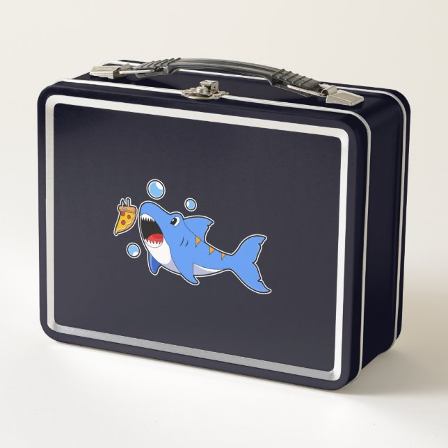Lunch Box Requin avec pizza comme appât (Devant)