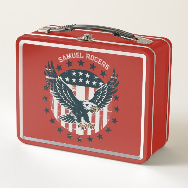 Lunch Box Retro American Eagle  (Devant)