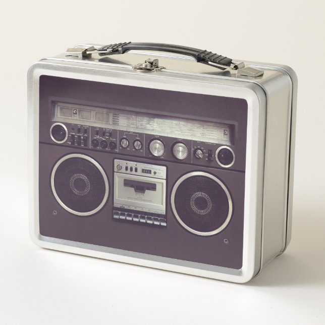 Lunch Box Retro Boombox Ghetto Blaster Music (Devant)