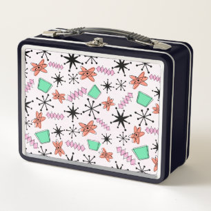 Lunch Box Rétro MCM rose orange vert noir